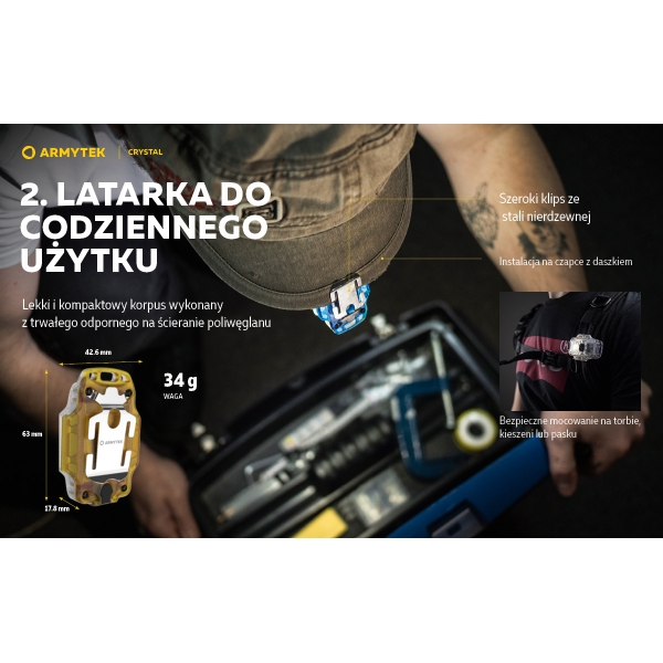 Latarka Armytek Crystal Yellow