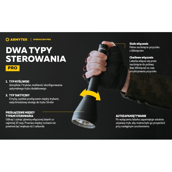 Latarka Armytek Barracuda Pro XHP35 HI White