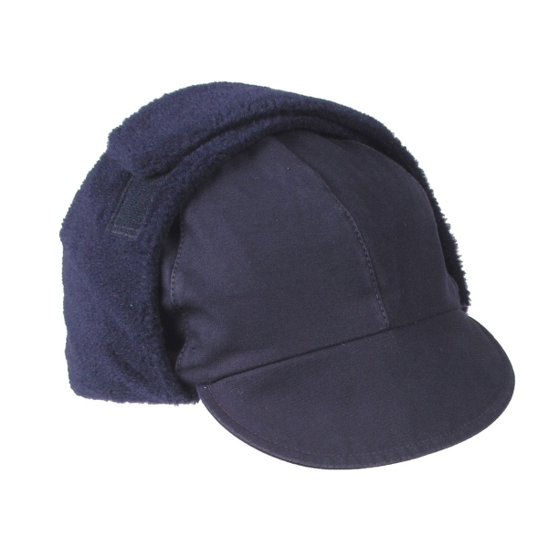 Niemiecka czapka zimowa wojskowa - niebieska używana