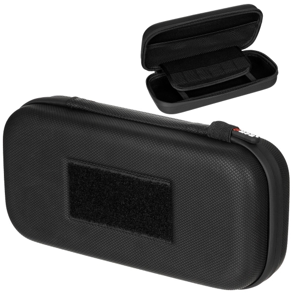 Duże etui twarde z EVA wodoodporne z organizerem czarne 26x12x6,5 cm