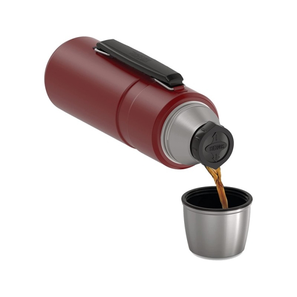 Termos z uchwytem na napoje - rustic red