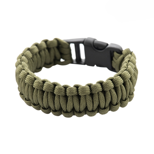 M-Tac Bransoletka Z Paracordu Olive Survivalowa