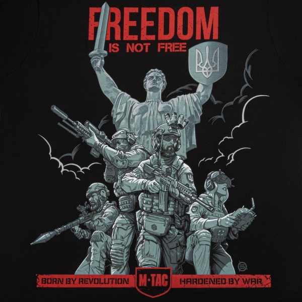 M-Tac Koszulka Freedom Black Z Nadrukiem