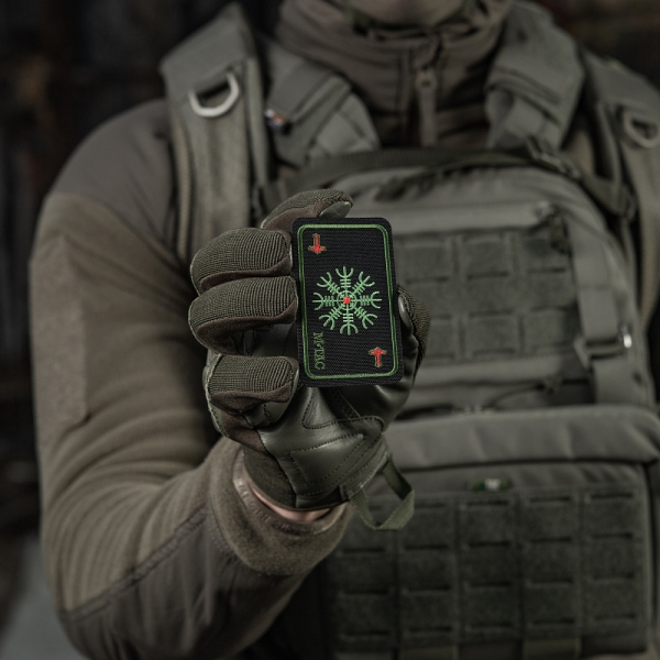 M-Tac Naszywka Karta Hełm Grozy Haftowana Black/Olive