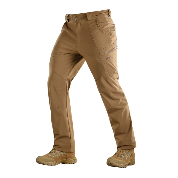 M-Tac Spodnie Soft Shell Winter Coyote Z Polarem