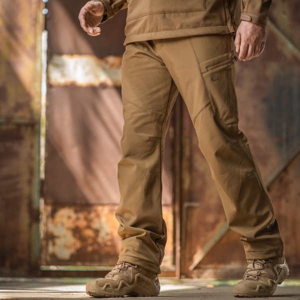 M-Tac Spodnie Soft Shell Winter Coyote Z Polarem