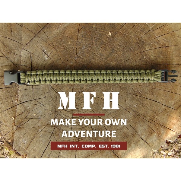 BRANSOLETKA LINA PARACORD 23mm oliv MFH
