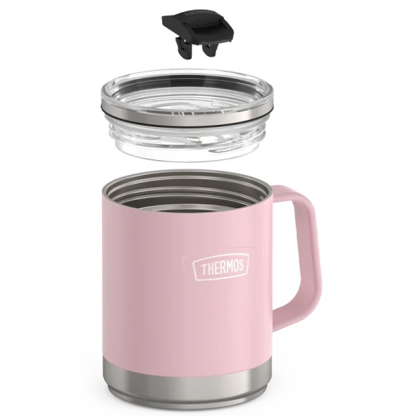 Termokubek THERMOS ICON z uchwytem pastelowy różowy